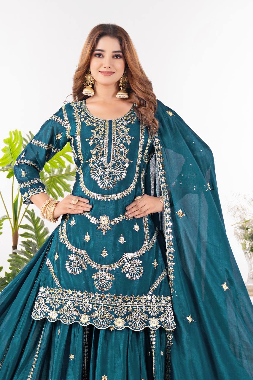 The Rani Pink Ceremonial Heritage Gharara